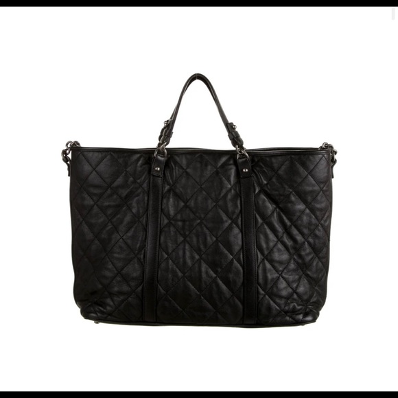 Black quilted leather Large Chanel shopping Tote - Picture 3 of 6
